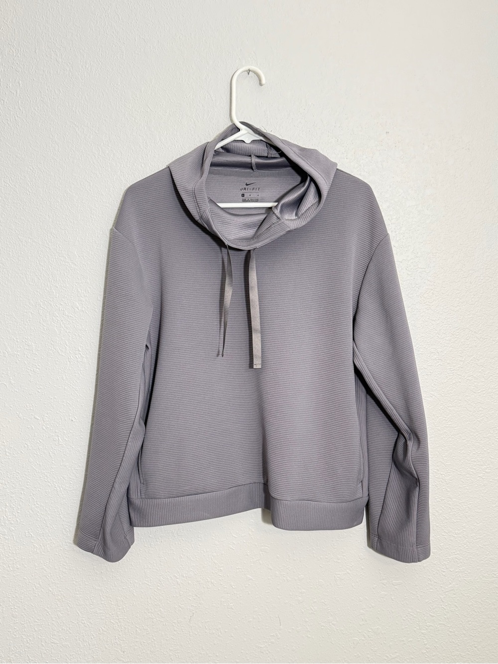 NIKE Dri Fit Pullover Training Hoodie Purple Gray Size Medium